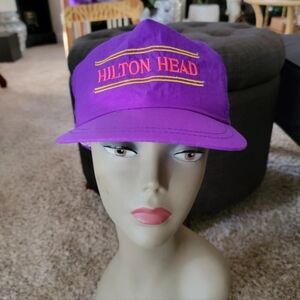 Hilton Head Men's Vintage Neon Purple Hat Adjustable Strap Baseball Cap